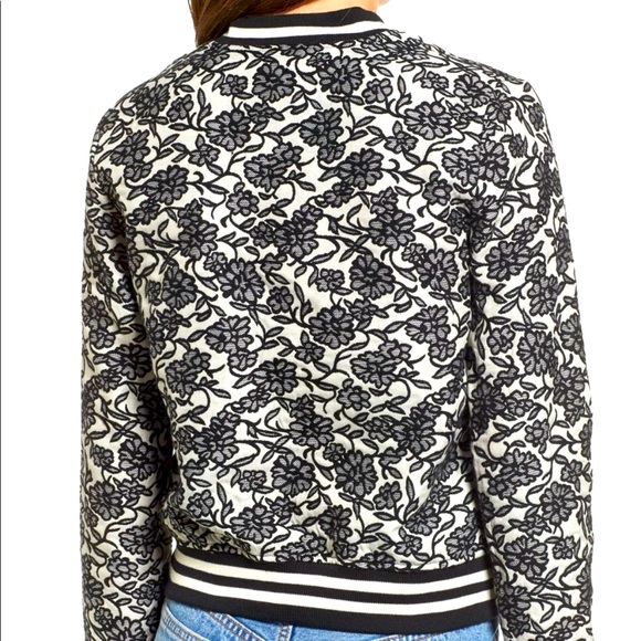 BB Dakota Floral Jacquard Addie Bomber Jacket - Picture 3 of 12